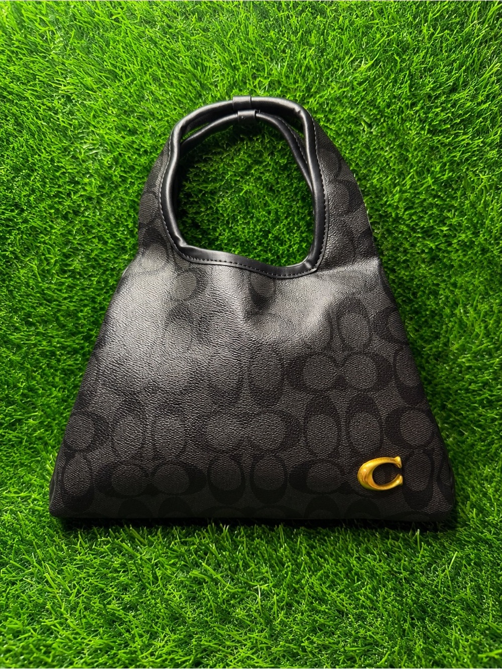 Coach Black Signature C-Accent Shoulder Bag